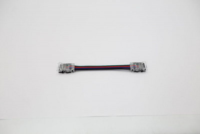 Разъем двойной 4PIN с проводом для LED ленты RGB 10мм (соединение 2х лент) VARTON V4-R0-70.0024.STR-0003