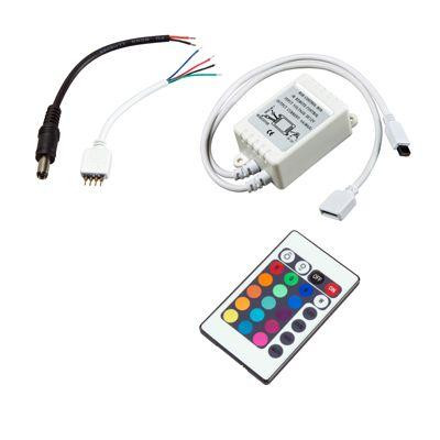 Контроллер RGB 102х65х25мм для светодиод. модулей/лент инфракрасный 72Вт (IR) 24-12В/6А IP20 Lamper143-101-3