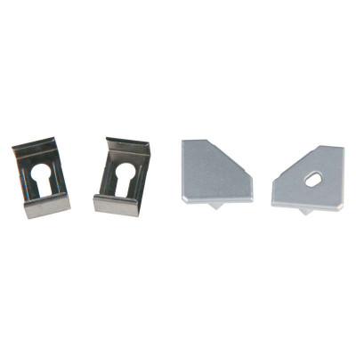 Набор аксессуаров UFE-N04 SILVER A POLYBAG для алюм. профиля крепеж. скобы 4шт сталь заглушки 4шт пластик серебр. Uniel UL-00000624