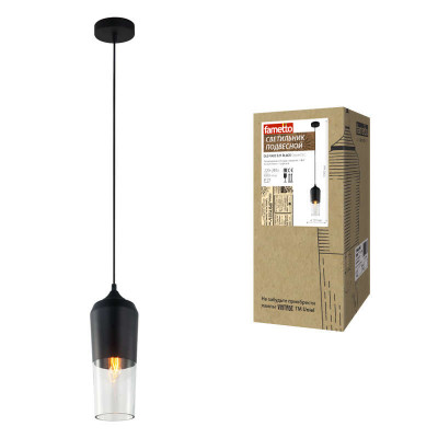Светильник декоративный подвесной DLC-V402 E27 BLACK Uniel UL-00000978