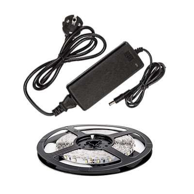 Набор светодиодная лента LS 35CW-60/33-5-AP 60LED 24Вт IP33 6000К холодный бел. 5м адаптер IN HOME 4690612023069