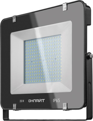 Прожектор светодиодный 14 345 OFL-200-6.5K-BL-IP65-LED 200Вт 6500К IP65 18000лм черн. ОНЛАЙТ 14345