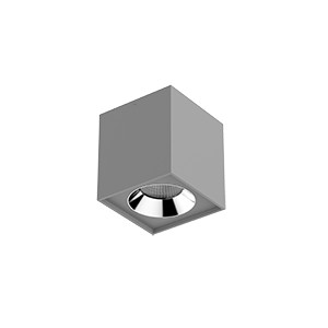 Светильник светодиодный DL-02 Cube 12Вт 4000К 100х110 35град. накладной матов. сер. RAL7045 VARTON V1-R0-H0360-20000-2001240