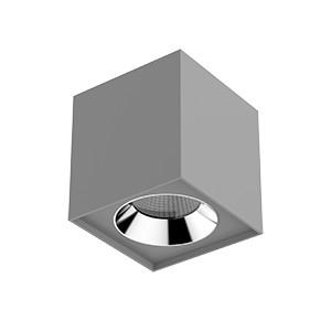 Светильник светодиодный DL-02 Cube 36Вт 4000К 150х160 35град. накладной матов. сер. RAL7045 VARTON V1-R0-H0360-20000-2003640