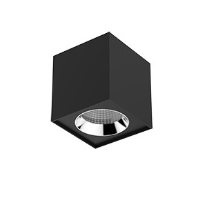 Светильник светодиодный DL-02 Cube 125х135 20Вт 3000К 35град. накладной RAL9005 черн. муар VARTON V1-R0-T0360-20000-2002030