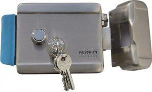 Замок электромех. Falcon Eye 2369 142х105х35 12В (хромированный); три ключа; блокируемая кнопка выход Falcon Eye 234763