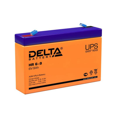 Аккумулятор UPS 6В 9А.ч Delta HR 6-9