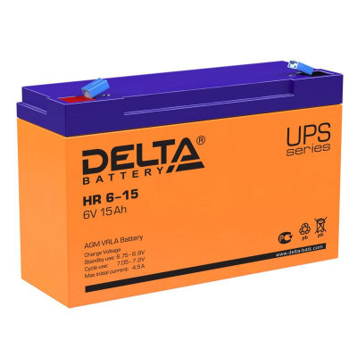 Аккумулятор UPS 6В 15А.ч Delta HR 6-15