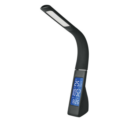 Светильник TLD-550 Black/LED/260лм/4500К/Dimmer настол. часы календ. терм. черн. 7Вт Uniel UL-00003333