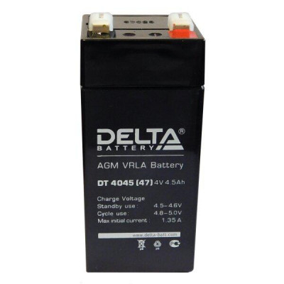 Аккумулятор ОПС 4В 4.5А.ч 47х47х101мм для прожекторов DT 4045 (47мм) Delta 4614010040023
