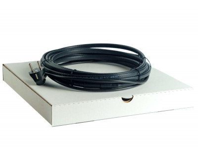Комплект нагревательного саморег. кабеля (на трубу) 16Вт/м установочн. кабель евровилка с заземл. Extherm LTC kit 12m