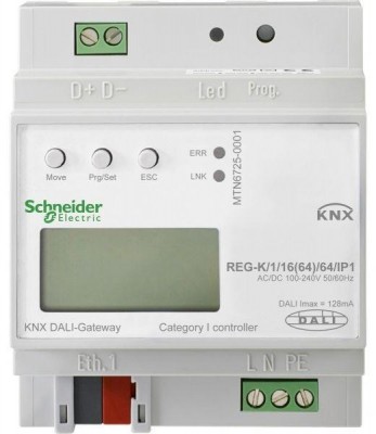 Шлюз KNX DALI REG-K/1/16(64)/64/IP1 SchE MTN6725-0001