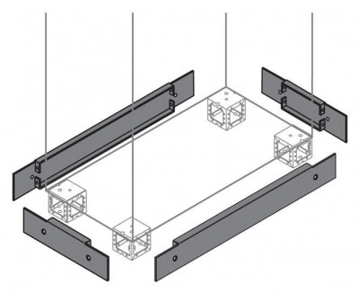 Фланец цоколя 100х400мм (уп.2шт) ABB ZN4000