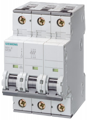 Выключатель автоматический модульный 3п D 6А 10кА Siemens 5SY43068