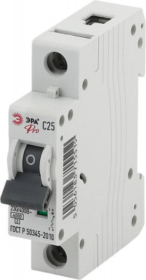 Выключатель автоматический модульный 1п C 25А ВА47-63 Pro NO-901-45 ЭРА Б0031815