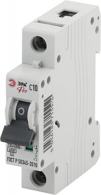 Выключатель автоматический модульный 1п C 10А ВА47-63 Pro NO-901-46 ЭРА Б0031816