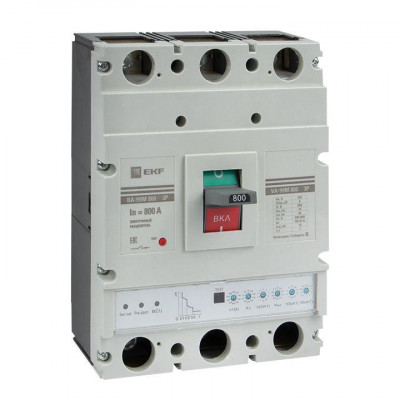 Выключатель автоматический 3п 800/800А 75кА ВА-99М PROxima электр. расцеп. EKF mccb99-800-800me