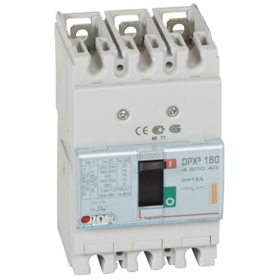 Выключатель автоматический 3п 16А 25кА DPX3 160 термомагнитн. расцеп. Leg 420040