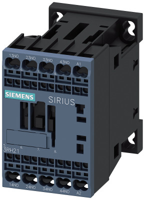 Контактор вспомогательный контакты 4НО AC 24В 50/60Гц типоразмер S00 пружинные клеммы Siemens 3RH21402AB00