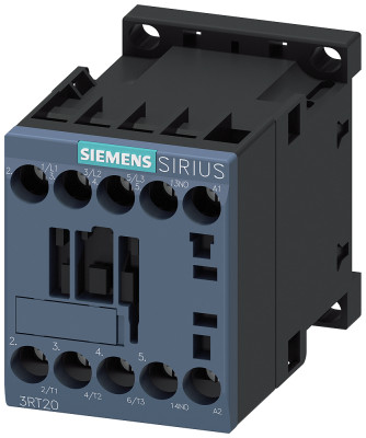 Контактор 3п AC-3 5.5кВт/400В блок-контакт 1НО 24В AC 50/60Гц типоразмер S00 винт. клеммы Siemens 3RT20171AB01