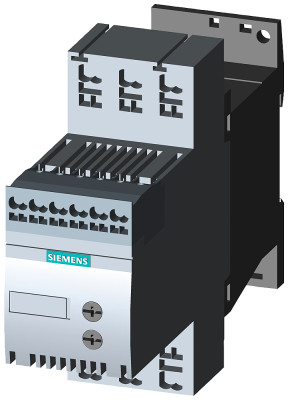 Устройство плавного пуска SIRIUS типоразмер S00 17.6А 7.5кВт/400В 40град. ном.рабочее напряж. UE 200-480В AC; ном. напряж.цепи упр. US 24В AC/DC пруж.клеммы Siemens 3RW30182BB04