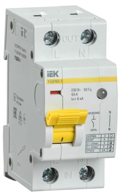 Устройство защиты от дугового пробоя УЗДП63-1 63А IEK MDP10-63