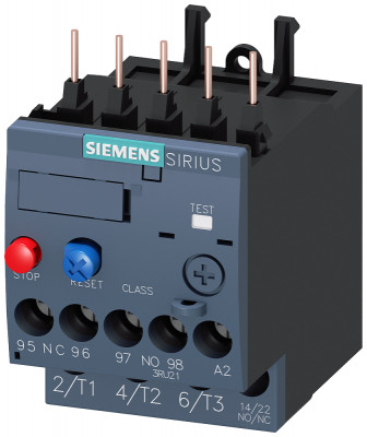 Реле перегрузки 9.0...12.5A для защиты эл. двиг. S00 класс 10 для монтажа на контактор Siemens 3RU21161KB0