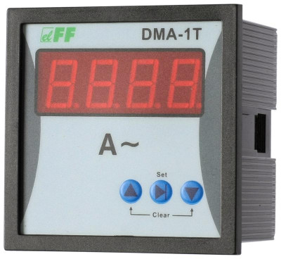 Указатель тока DMA-1T (1ф Iизм. 0.05-5; 1-9000 (с внешними ТТ) Uпит. 150-240В AC цифровая индикация монтаж на панель IP20) F&F EA04.008.011