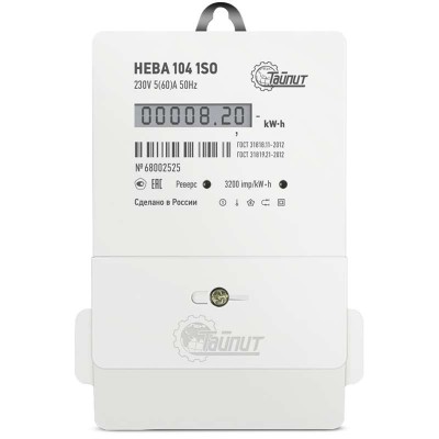 Счетчик НЕВА 104 1S0 5-60А 230В винт ЖКИ Тайпит 6079861