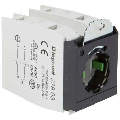 Блок контактов 3п +2хНО/Н3 адаптер без инд. под винт Osmoz Leg 022966