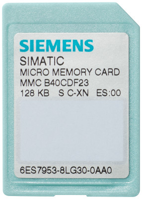 Микрокарта памяти для MMC S7-300/C7/ET 200 SIMATIC S7 3.3В NFLASH 128кбайт SIEMENS 6ES79538LG310AA0