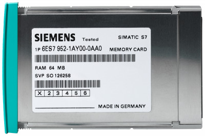 Карта памяти SIMATIC S7 для S7-400 длин. исп. 5В FLASH-EPROM 4мбайт Siemens 6ES79521KM000AA0