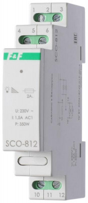 Регулятор освещенности SCO-812 (для ламп накал. мощность до 350Вт; функция памяти установленного уровня освещенности; 1 модуль; монтаж на DIN-рейке 230В 1.5А IP20) F&F EA01.006.005