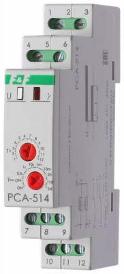 Реле времени PCA-514 2х8А 230В 2 перекл. IP20 задержка выключ. монтаж на DIN-рейке F&F EA02.001.005