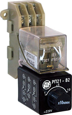 Реле времени РП-21М 002В2 1…10мин 220В 50Гц с розеткой тип 3 ВНИИР A8120-76912820