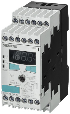Реле контроля температуры PT100/1000 KTY83/84 NTC 2 пороговых значения 24-240В AC/DC винт. зажимы Siemens 3RS10401GW50