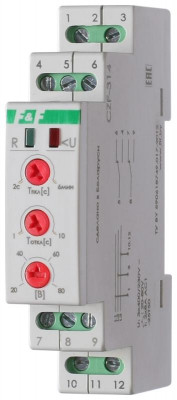 Реле контроля и наличия фаз CZF-314 (монтаж на DIN-рейке 35мм; регулировка порога отключения; 3х400В 50Гц 2А IP20) F&F EA04.004.008