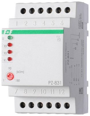 Реле уровня PZ-831 (трехуровневый независимый контроль по каждому уровню монтаж на DIN-рейке 35мм 230В AC 3х8А 3НО IP20) F&F EA08.001.004