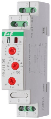 Реле тока PR-611-05 (540-640А ; регулир. задержка отключ.; с выносным ТТ в комплекте 1 модуль; монтаж на DIN-рейке) F&F EA03.004.010