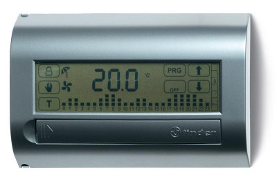 Термостат комнатный цифровой с недельным таймером Touch Basic сенсорный экран 3В DC 1СО 5А монтаж на стену черн. FINDER 1C7190032007