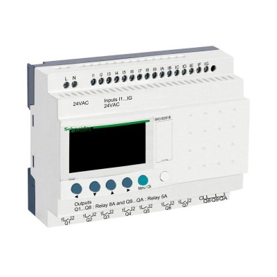 Реле модульное интелект. Zelio Logic 16вх/10вых питание 24В SchE SR3B261B