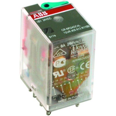Реле 6А 24В AC 4ПК CR-M024AC4L ABB 1SVR405613R0100