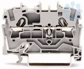 Клемма проходная 2х(0.75-4кв.мм) 48.5х33мм сер. (уп.100шт) WAGO 2002-1201