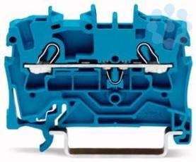 Клемма проходная 2х(0.25-4кв.мм) 48.5х33мм для Ex e син. для примен. во взрывоопасн. усл. по Ex I WAGO 2002-1204