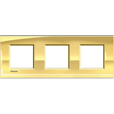 Рамка 3-м LivingLight прямоугол. золото Leg BTC LNA4802M3OA