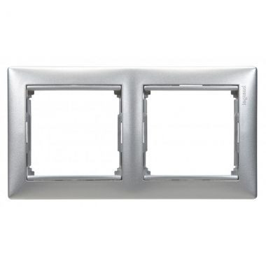 Рамка 2-м Valena горизонт. бел./голуб. опал (DIY-упак.) IEK 694247