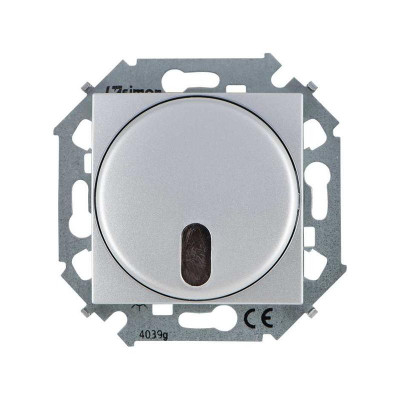 Механизм светорегулятора Simon15 500Вт 230В проходной с управлением от ИК пульта винт. зажим алюм. Simon 1591713-033
