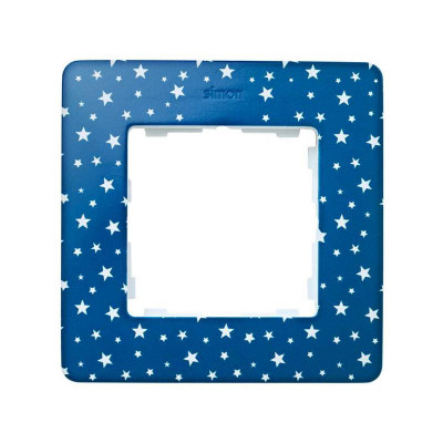 Рамка 1-м Simon82 Detail сине-фиолетовый звезды Simon 8200610-221