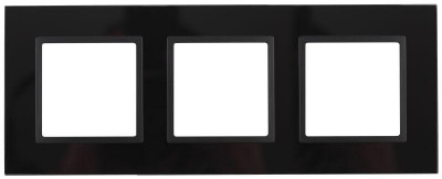 Рамка 3-м 14-5103-05 стекло Elegance черный+антрацит ЭРА Б0034510