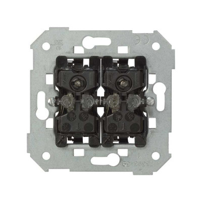 Выключатель кнопочный 2-кл. СП Simon 82 10А 250В с подсветкой механизм Simon 75393-39